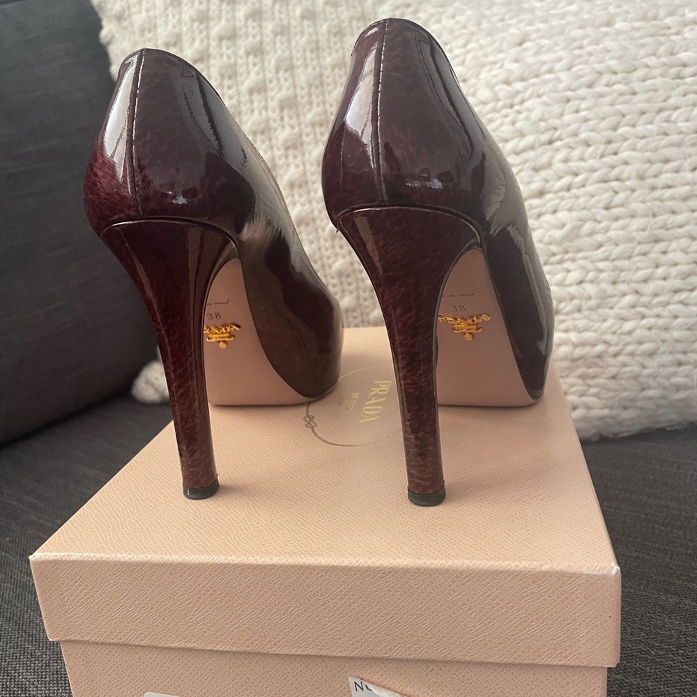 Prada platform peekaboo heels